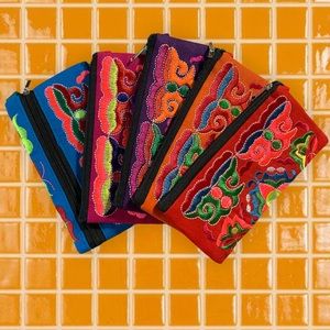 Embroidered folk coin purse